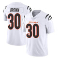 Rebec C.Bengals #30 Chase Brown Player White Vapor Untouchable Limited Home Game Stitched Jerseys