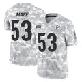 Rebec C.Bengals #53 Boye Mafe Player Arctic Camo Salute to Service Limited Stitched Jerseys