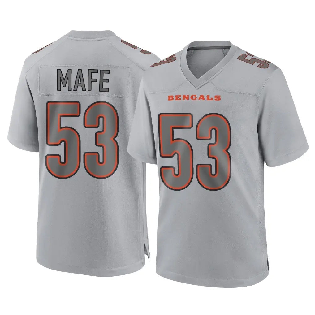 Rebec C.Bengals #53 Boye Mafe Player Gray Atmosphere Fashion Game Stitched Jerseys