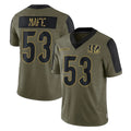 Rebec C.Bengals #53 Boye Mafe Player Olive Salute to Service Game Stitched Jerseys