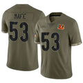 Rebec C.Bengals #53 Boye Mafe Player Olive Salute to Service Limited Game Stitched Jerseys
