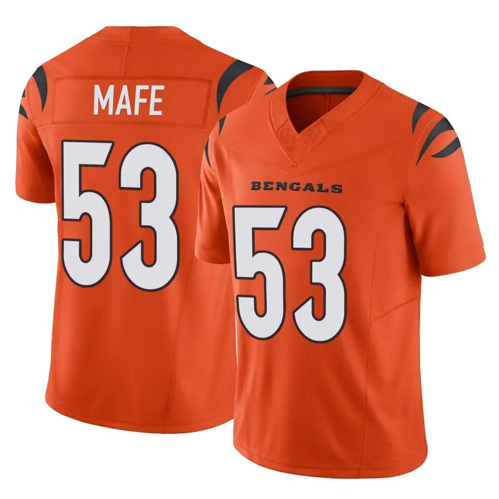 Rebec C.Bengals #53 Boye Mafe Player Orange Vapor F.U.S.E. Limited Home Game Stitched Jerseys
