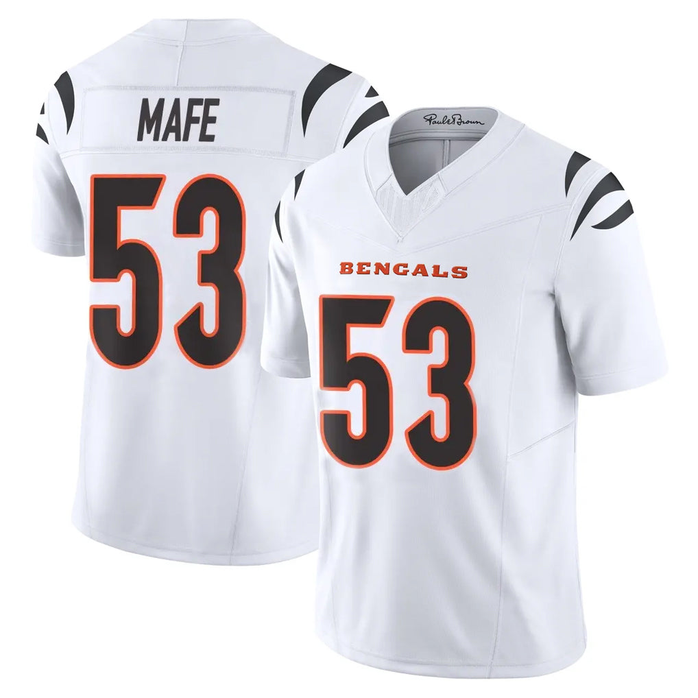 Rebec C.Bengals #53 Boye Mafe Player White Vapor F.U.S.E. Limited Home Game Stitched Jerseys