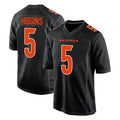 Rebec C.Bengals #5 Tee Higgins Player Black Fashion Game Stitched Jerseys