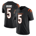 Rebec C.Bengals #5 Tee Higgins Player Black Vapor Untouchable Limited Home Game Stitched Jerseys