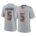 Rebec C.Bengals #5 Tee Higgins Player Gray Atmosphere Fashion Game Stitched Jerseys