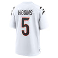 Rebec C.Bengals #5 Tee Higgins Player White Home Game Stitched Jerseys