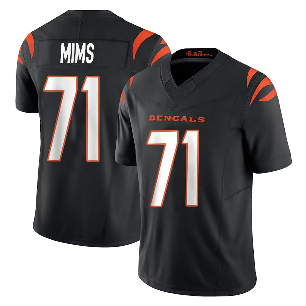 Rebec C.Bengals #71 Amarius Mims Player Black Vapor F.U.S.E. Limited Home Game Stitched Jerseys