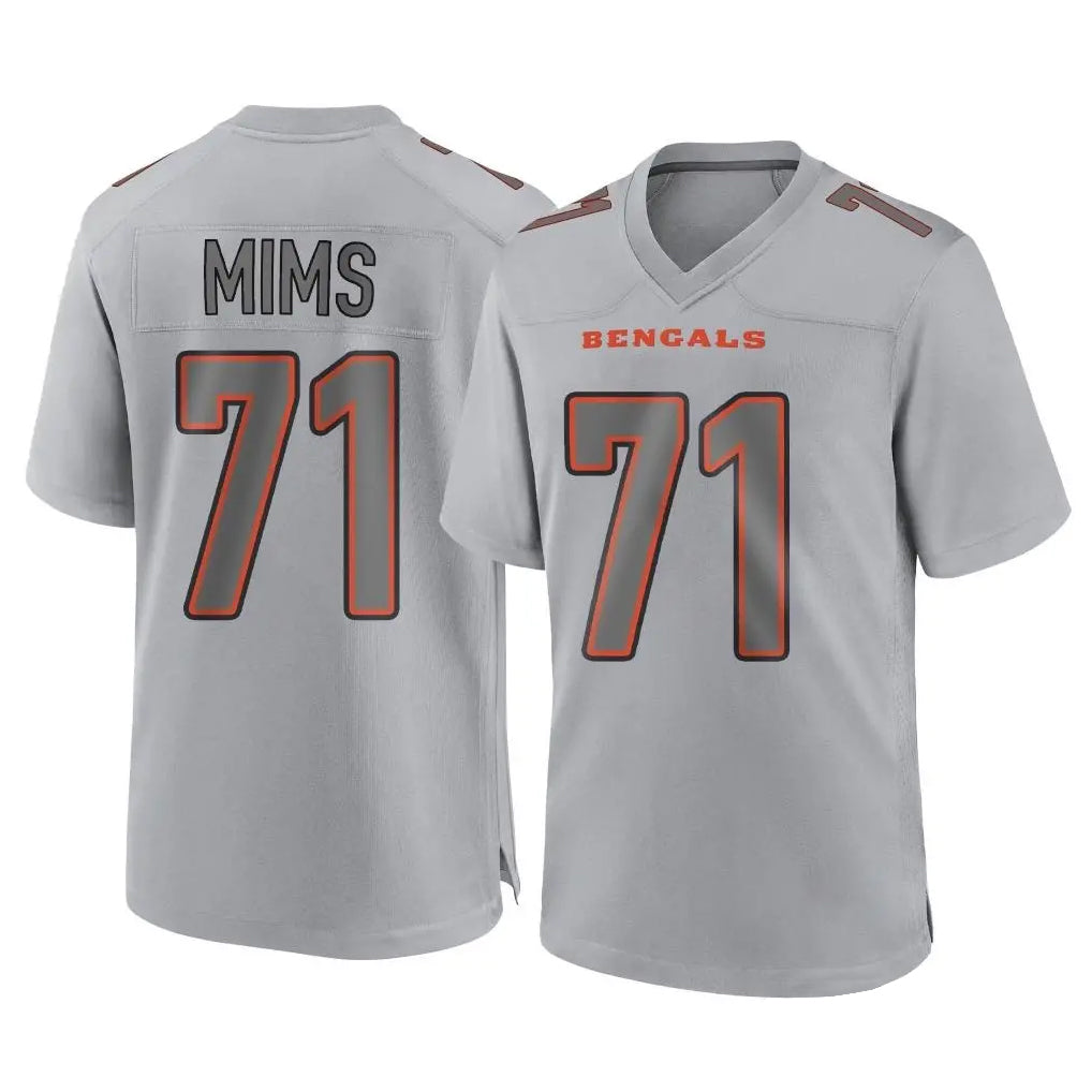 Rebec C.Bengals #71 Amarius Mims Player Gray Atmosphere Fashion Game Stitched Jerseys