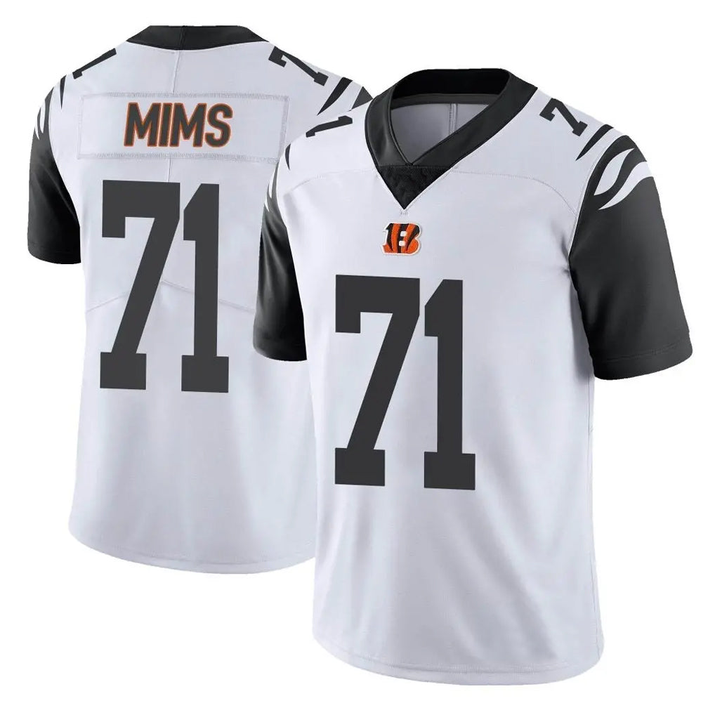 Rebec C.Bengals #71 Amarius Mims Player White Color Rush Vapor Untouchable Limted Home Game Stitched Jerseys