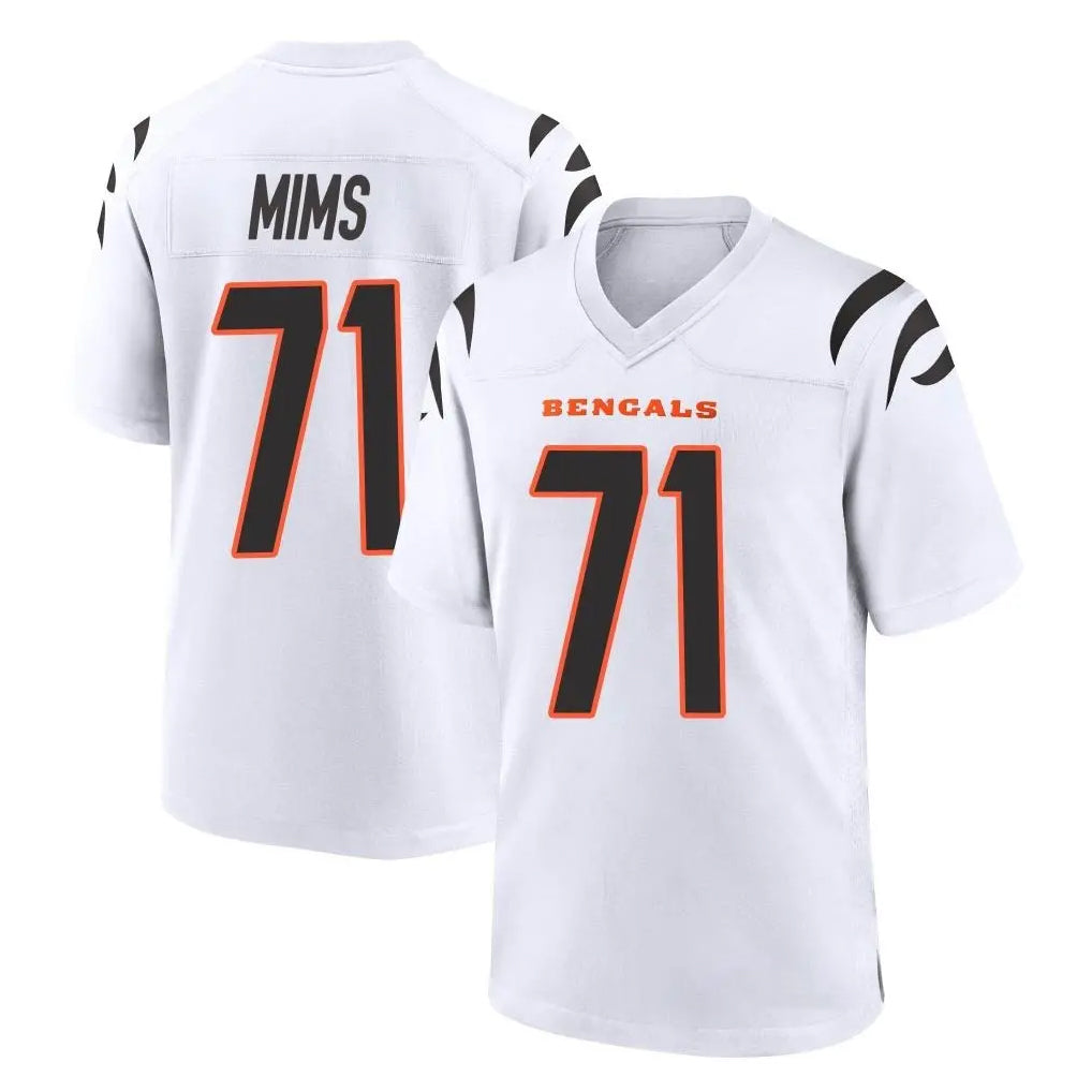Rebec C.Bengals #71 Amarius Mims Player White Home Game Stitched Jerseys