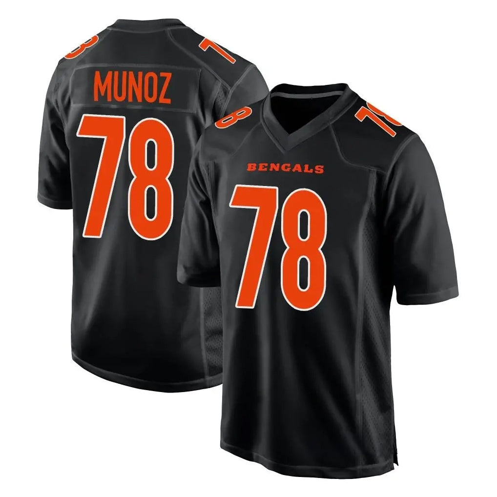 Rebec C.Bengals #78 Anthony Munoz Player Black Fashion Game Stitched Jerseys