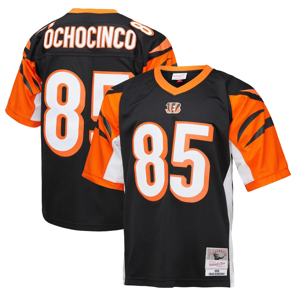 Rebec C.Bengals #85 Chad Johnson Player Black Mitchell & Ness Replica Stitched Jerseys
