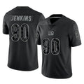 Rebec C.Bengals #90 Kris Jenkins Jr Player Black Reflective Limited Game Stitched Jerseys