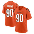 Rebec C.Bengals #90 Kris Jenkins Jr Player Orange Home Game Stitched Jerseys
