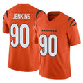 Rebec C.Bengals #90 Kris Jenkins Jr Player Orange Vapor F.U.S.E. Limited Home Game Stitched Jerseys