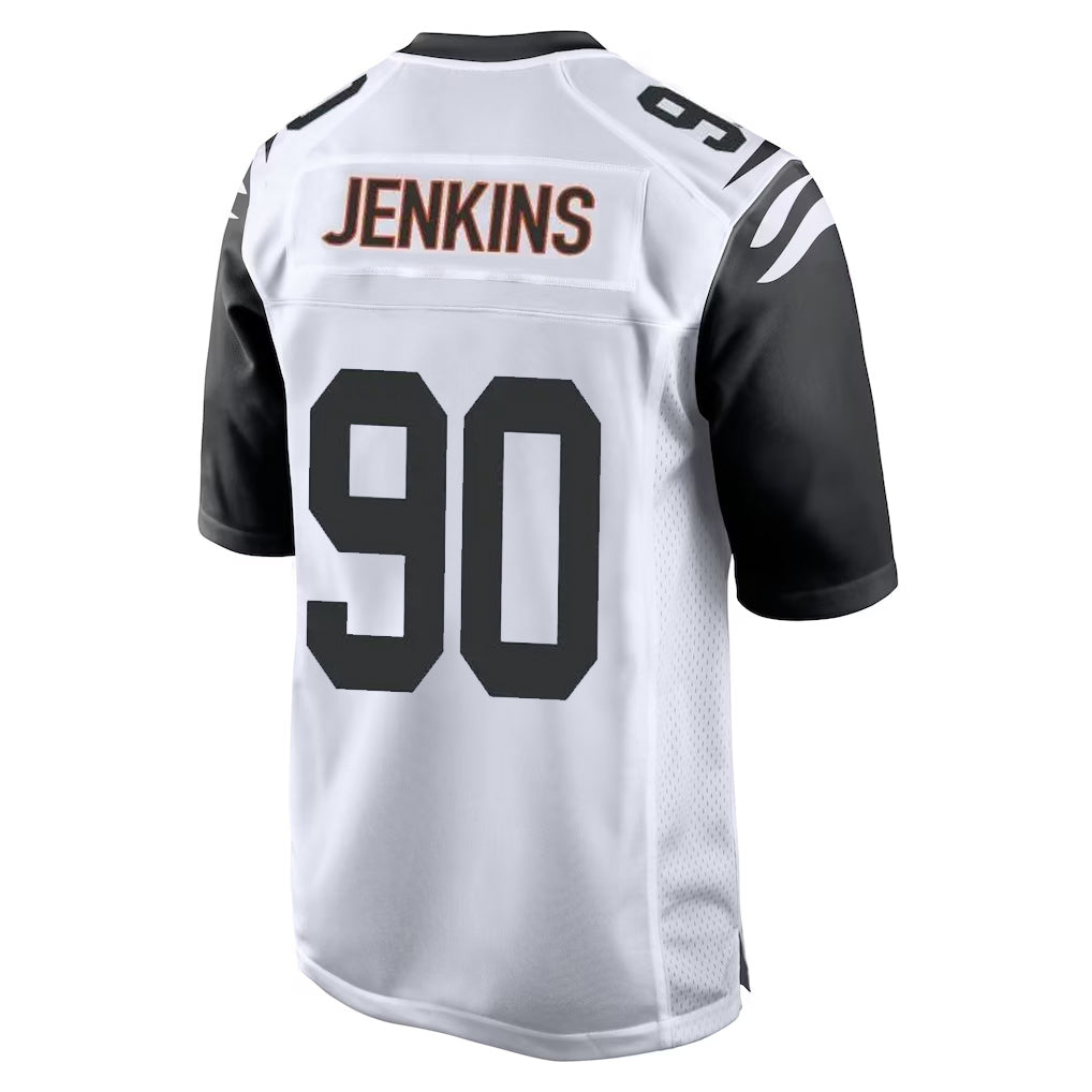 Rebec C.Bengals #90 Kris Jenkins Jr Player White Alternate Home Game Stitched Jerseys