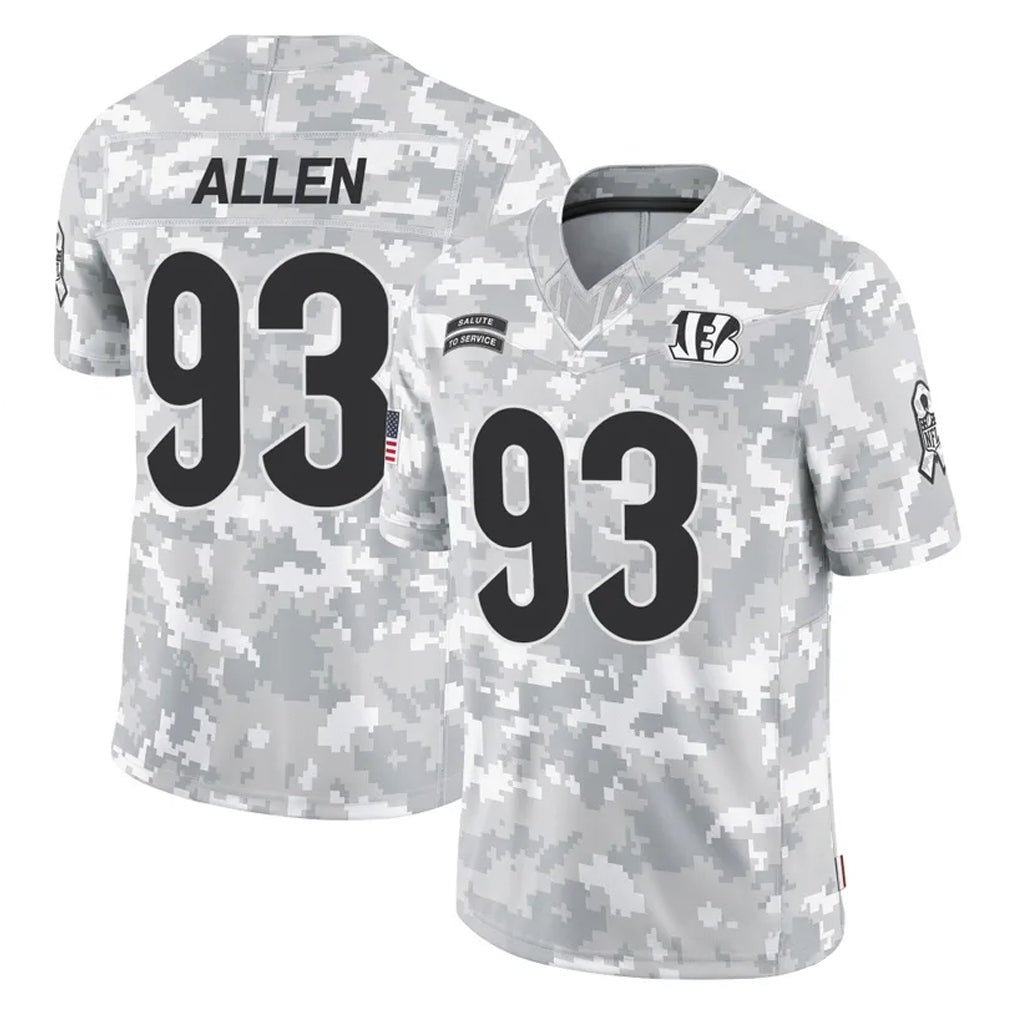 Rebec C.Bengals #93 Jonathan Allen Player Arctic Camo Salute to Service Limited Stitched Jerseys