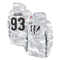 Rebec C.Bengals #93 Jonathan Allen Player Arctic Camo Salute to Service Pullover Hoodie Limited Stitched Jerseys