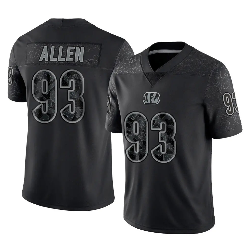 Rebec C.Bengals #93 Jonathan Allen Player Black Reflective Limited Game Stitched Jerseys