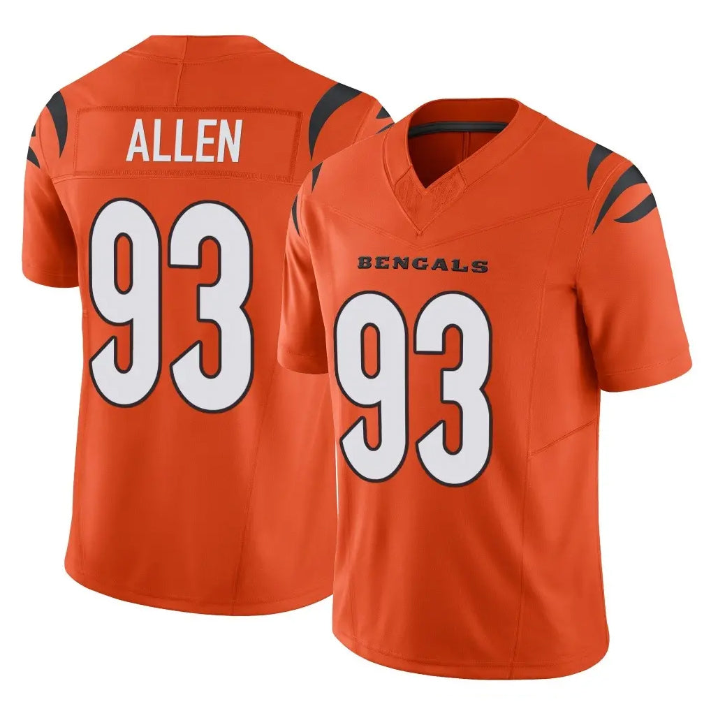 Rebec C.Bengals #93 Jonathan Allen Player Orange Vapor F.U.S.E. Limited Home Game Stitched Jerseys