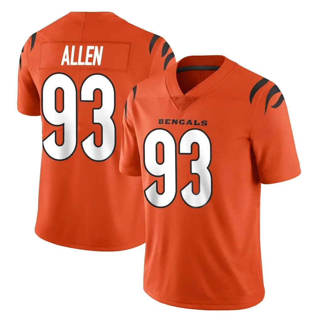Rebec C.Bengals #93 Jonathan Allen Player Orange Vapor Untouchable Limited Home Game Stitched Jerseys