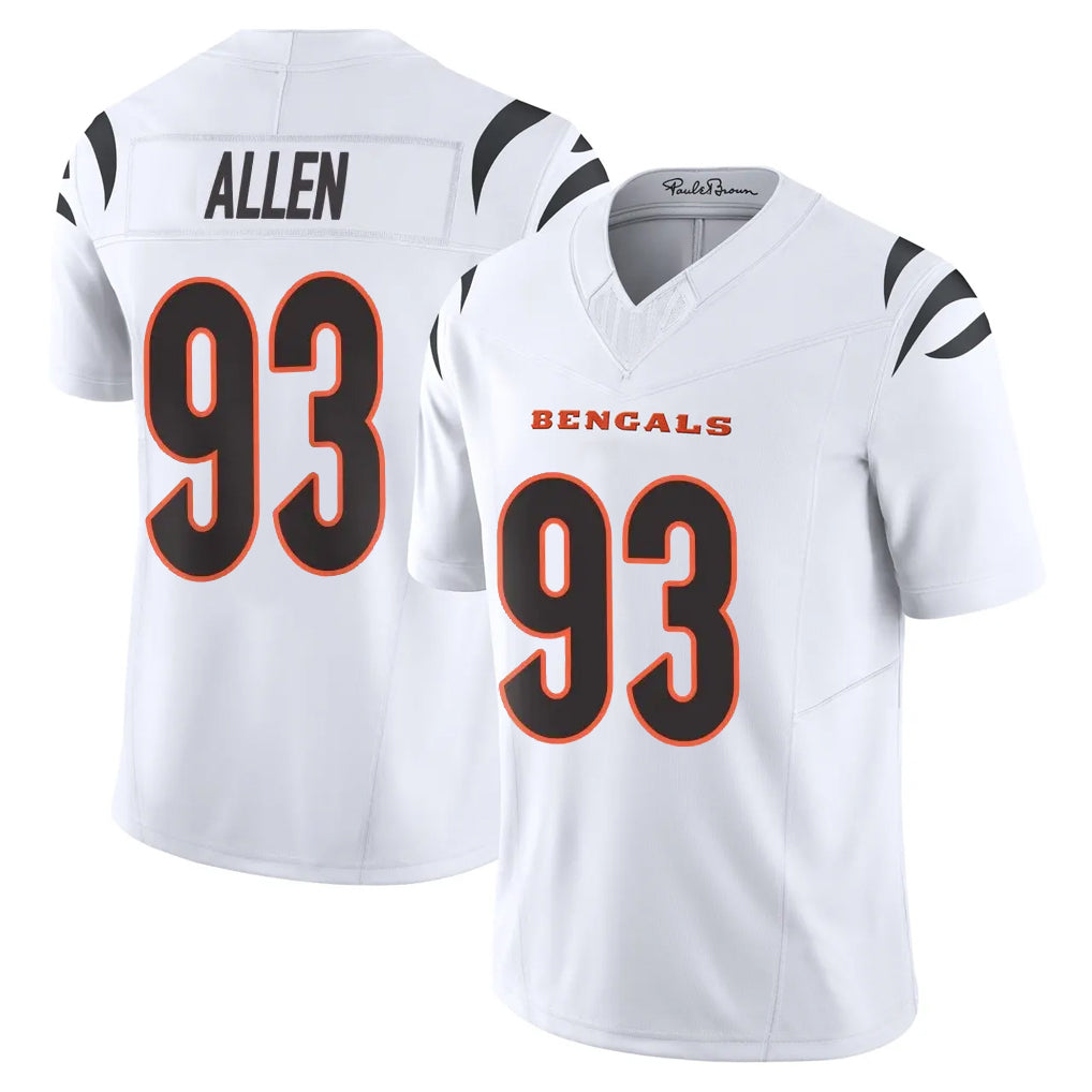 Rebec C.Bengals #93 Jonathan Allen Player White Vapor F.U.S.E. Limited Home Game Stitched Jerseys