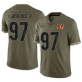 Rebec C.Bengals #97 Dexter Lawrence II Player Olive Salute to Service Limited Game Stitched Jerseys