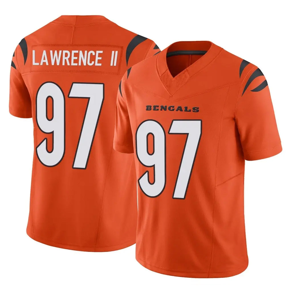 Rebec C.Bengals #97 Dexter Lawrence II Player Orange Vapor F.U.S.E. Limited Home Game Stitched Jerseys