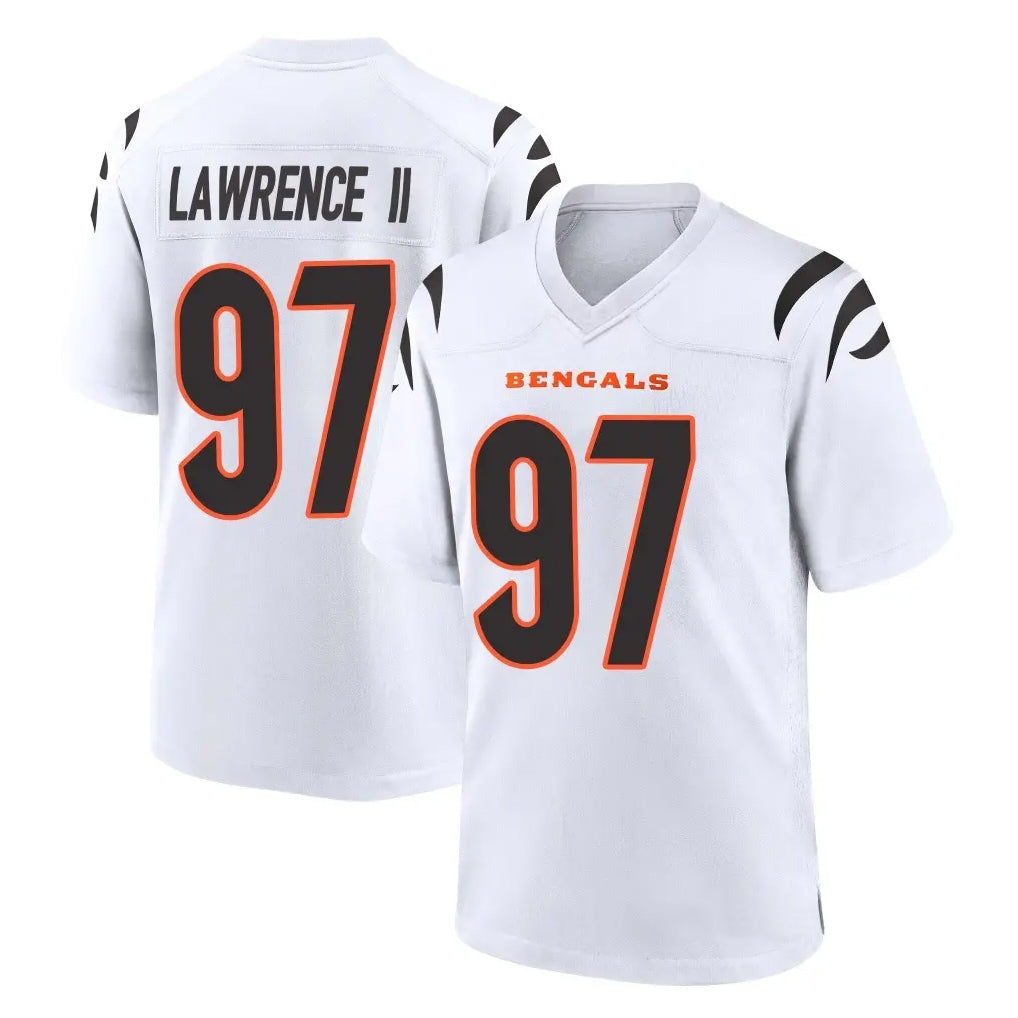 Rebec C.Bengals #97 Dexter Lawrence II Player White Home Game Stitched Jerseys