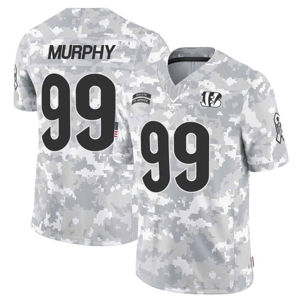 Rebec C.Bengals #99 Myles Murphy Player Arctic Camo Salute to Service Limited Stitched Jerseys