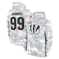 Rebec C.Bengals #99 Myles Murphy Player Arctic Camo Salute to Service Pullover Hoodie Limited Stitched Jerseys