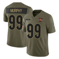 Rebec C.Bengals #99 Myles Murphy Player Olive Salute to Service Limited Home Game Stitched Jerseys