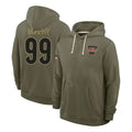 Rebec C.Bengals #99 Myles Murphy Player Olive Salute to Service Pullover Hoodies Limited Stitched Jerseys