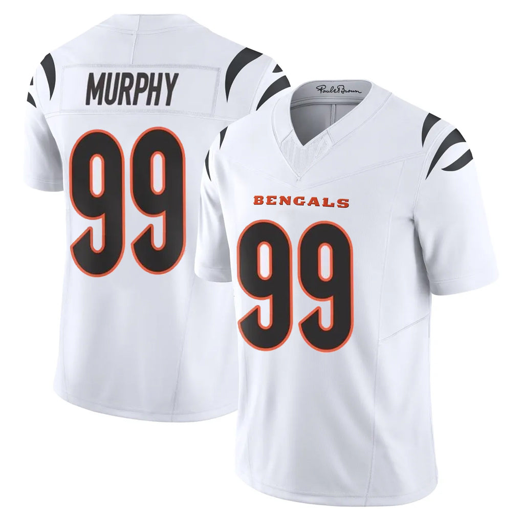 Rebec C.Bengals #99 Myles Murphy Player White Vapor F.U.S.E. Limited Home Game Stitched Jerseys