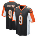 Rebec C.Bengals #9 Joe Burrow Player Black Alternate Home Game Stitched Jerseys