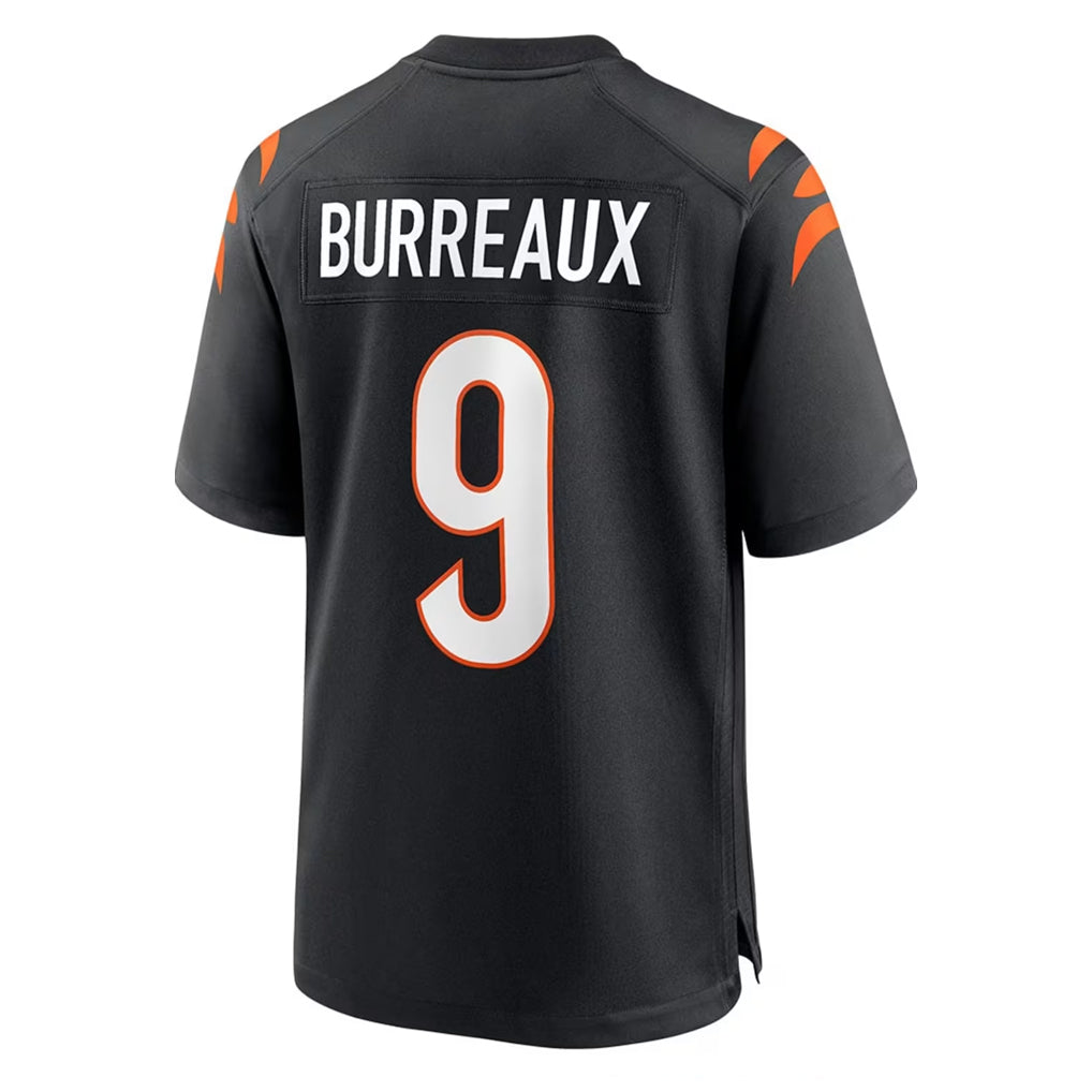 Rebec C.Bengals #9 Joe Burrow Player Black Home Game Stitched Jerseys