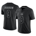 Rebec C.Bengals #9 Joe Burrow Player Black Reflective Limited Game Stitched Jerseys