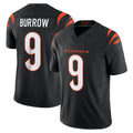 Rebec C.Bengals #9 Joe Burrow Player Black Vapor F.U.S.E. Limited Home Game Stitched Jerseys