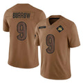 Rebec C.Bengals #9 Joe Burrow Player Brown Salute to Service Limited Stitched Jerseys