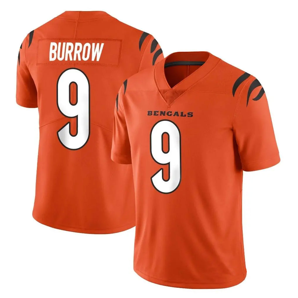 Rebec C.Bengals #9 Joe Burrow Player Orange Vapor Untouchable Limited Home Game Stitched Jerseys