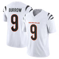 Rebec C.Bengals #9 Joe Burrow Player White Vapor F.U.S.E. Limited Home Game Stitched Jerseys
