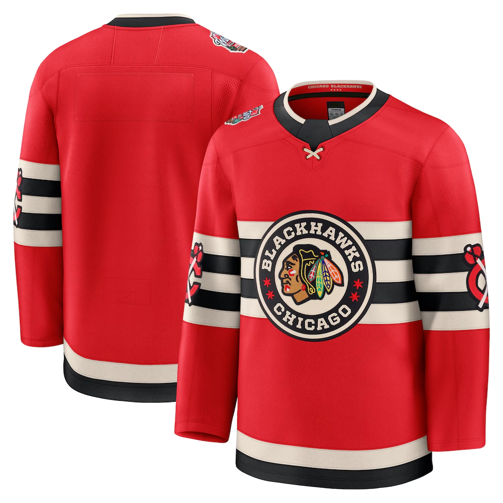 Rebec C.Blackhawks Red 2025 Winter Classic Premium Jerseys