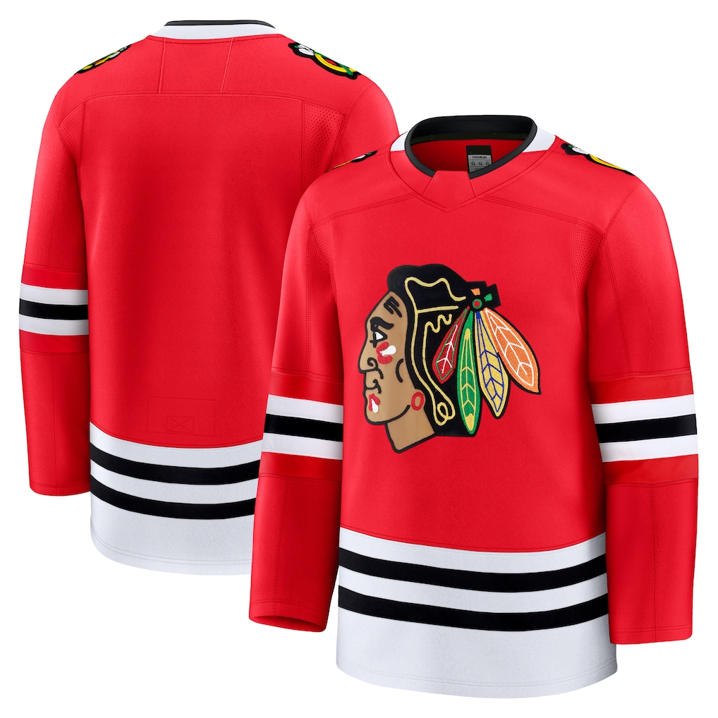 Rebec C.Blackhawks Red Home Premium Jerseys