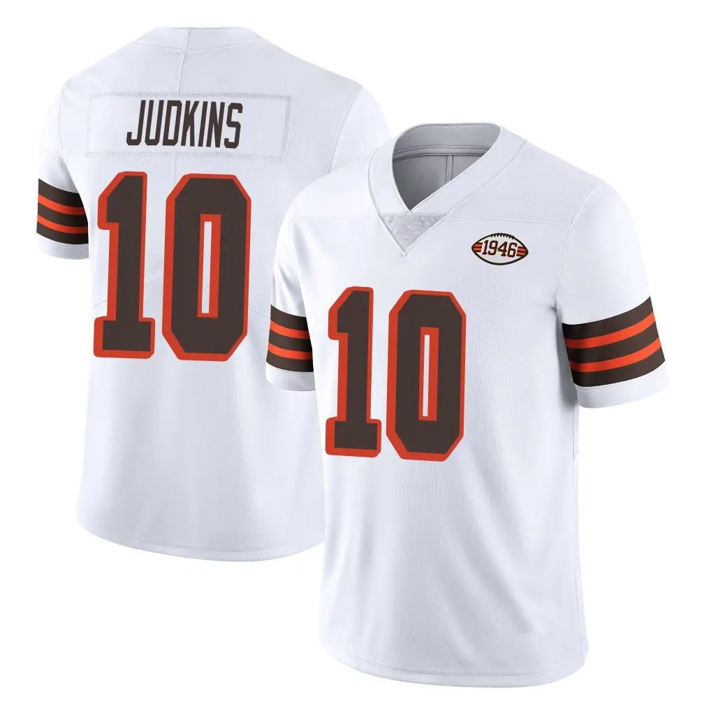 Rebec C.Browns #10 Quinshon Judkins Player White Limited  Vapor 1946 Collection Alternate Game Stitched Jerseys