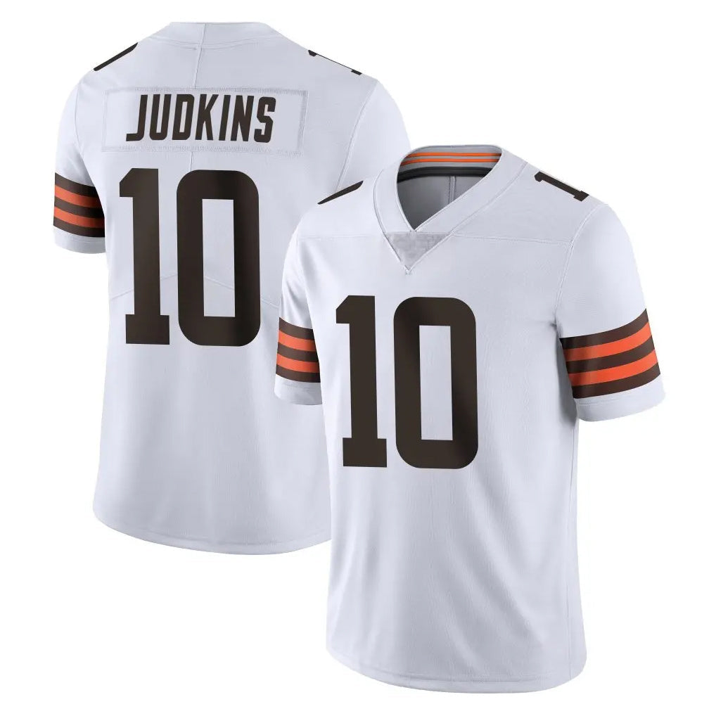 Rebec C.Browns #10 Quinshon Judkins Player White Vapor Untouchable Limited Home Game Stitched Jerseys