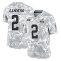 Rebec C.Browns #2 Shedeur Sanders Player Arctic Camo Salute to Service Limited Home Game Stitched Jerseys
