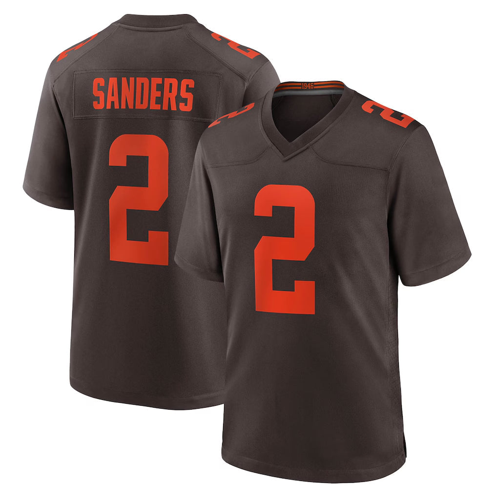 Rebec C.Browns #2 Shedeur Sanders Player Brown Alternate Home Game Stitched Jerseys