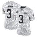 Rebec C.Browns #3 Jerry Jeudy Player Arctic Camo Salute to Service Limited Home Game Stitched Jerseys