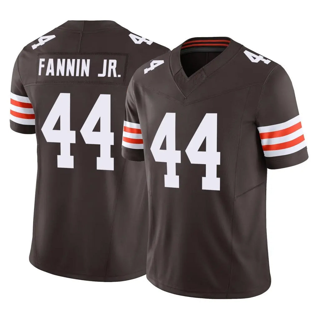 Rebec C.Browns #44 Harold Fannin Jr. Player Brown Vapor F.U.S.E. Limited Home Game Stitched Jerseys